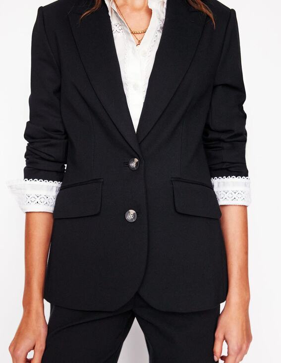 Boden Jackets & Blazers - Boden Marylebone Ponte Blazer Women’s Black 2 Button Career Jacket - 12P